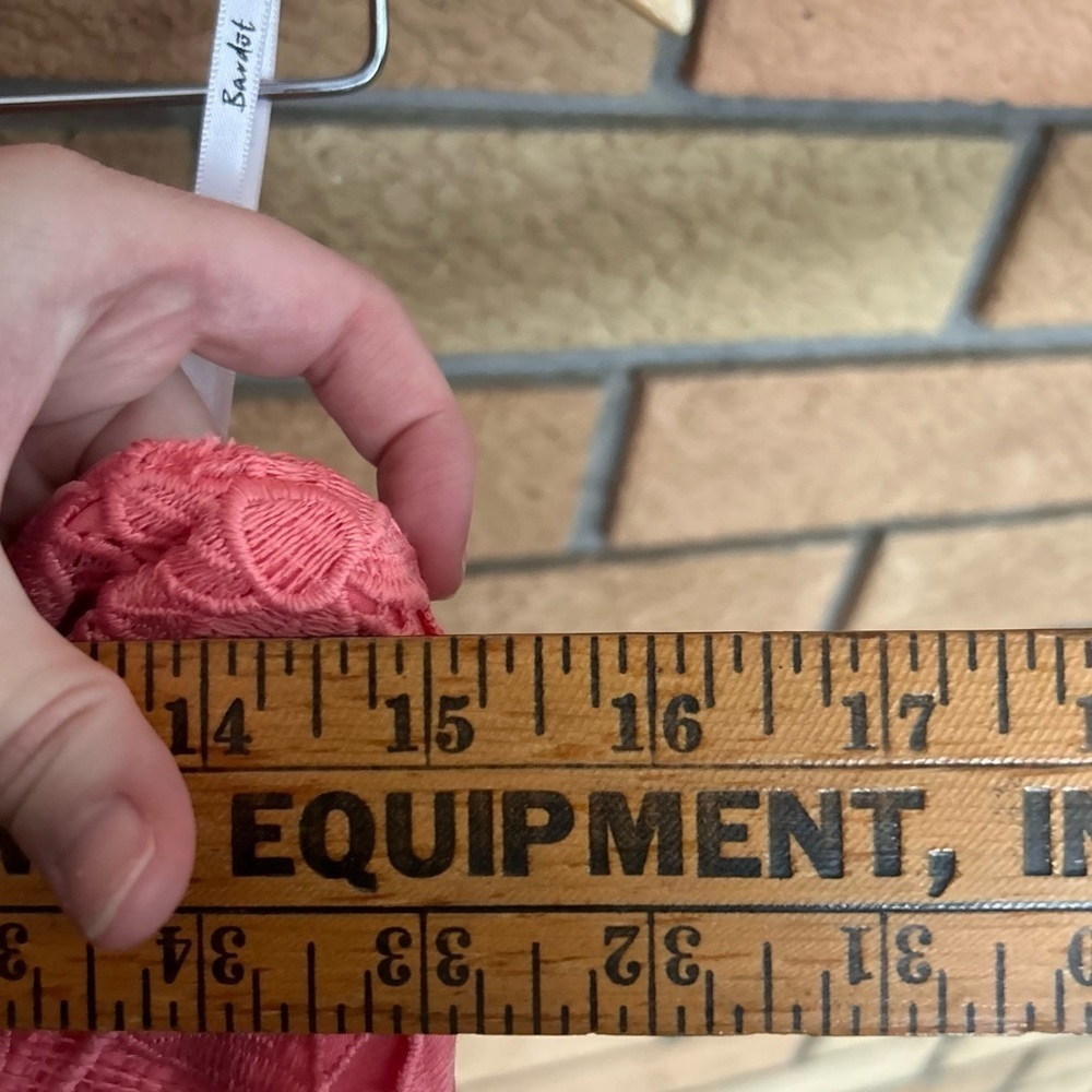 Bardot Noni Floral Lace Halter Neck Knee Length Dress Coral Size US 4/XS RTR - Picture 8 of 8